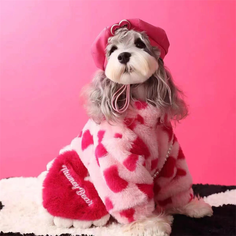 Urban Chic Plush Winter Coat for Dogs