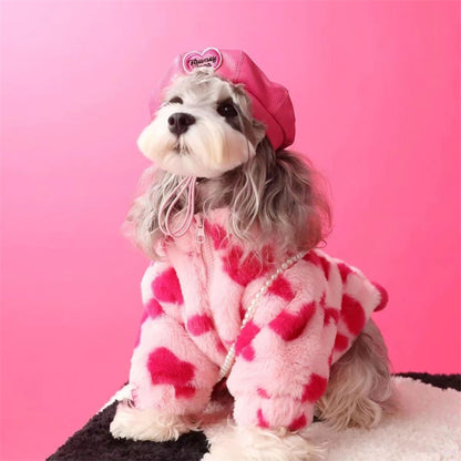 Urban Chic Plush Winter Coat for Dogs