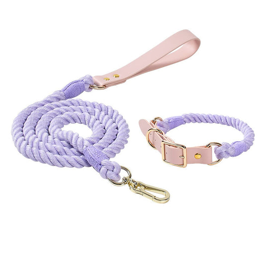 Handmade Lavender Leash Set