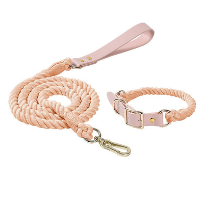 Handmade Blush Pink Leash Set