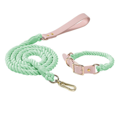 Handmade Mint Leash Set