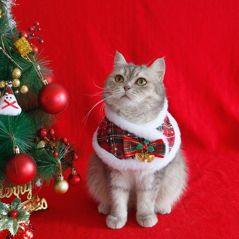 Christmas Santa Outfit Cloak for Cat and Puppy