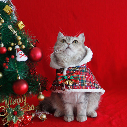 Christmas Santa Outfit Cloak for Cat and Puppy