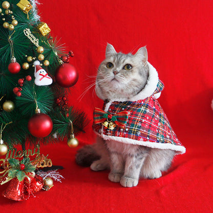 Christmas Santa Outfit Cloak for Cat and Puppy