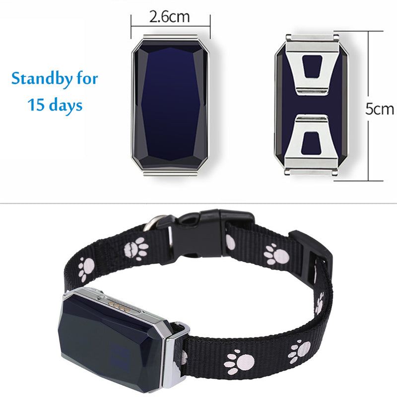 GPS Pet Tracker Collar - Real-Time Waterproof Cat and Dog Tracker with Smart LBS Tracking, Voice Monitoring, and Electronic Fence